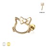KITTY CAT RIBBON THREADLESS (PUSH IN) 316L SURGICAL STEEL LABRET SET